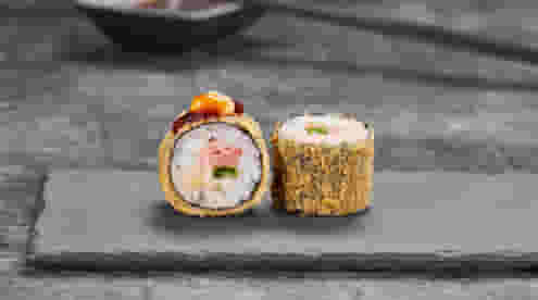 Блюдо Ролл Бекон лайт темпура (мини) меню Суши Мастер Ролл Бекон лайт темпура (мини) меню Суши Мастер