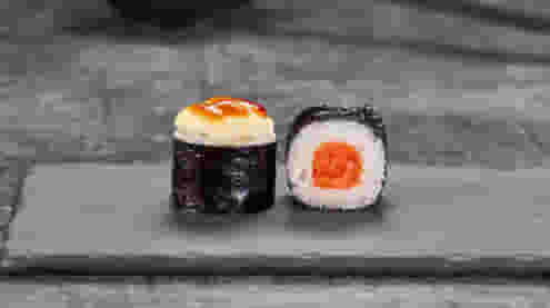 Блюдо Ролл Лосось монако хот (мини) меню Суши Мастер Ролл Лосось монако хот (мини) меню Суши Мастер