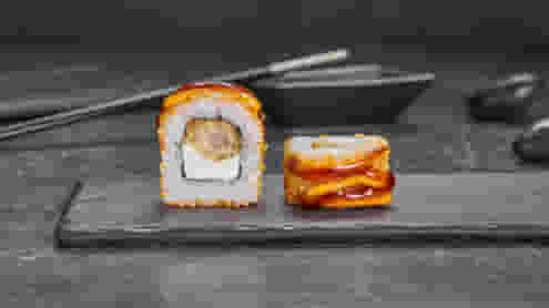 Блюдо Ролл Огненная креветка меню Суши Мастер Ролл Огненная креветка меню Суши Мастер