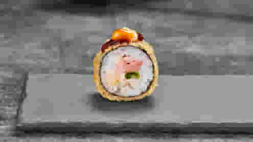 Блюдо Ролл Бекон лайт темпура (мини) меню Суши Мастер Ролл Бекон лайт темпура (мини) меню Суши Мастер