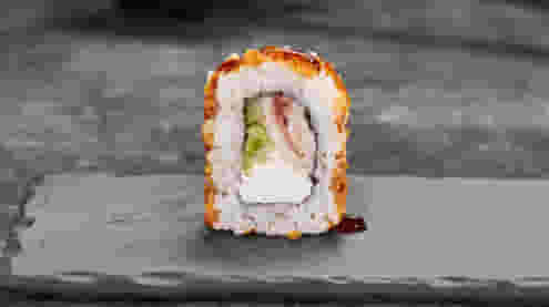 Блюдо Ролл Дон бекон меню Суши Мастер Ролл Дон бекон меню Суши Мастер