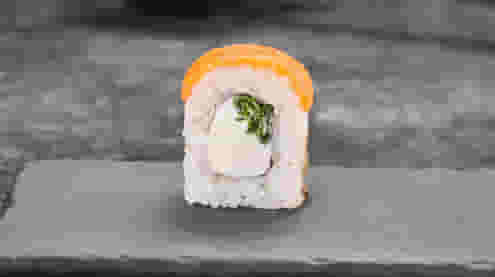 Блюдо Ролл Филадельфия с луком меню Суши Мастер Ролл Филадельфия с луком меню Суши Мастер