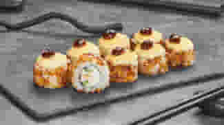 Блюдо Ролл Чикен фри хот запеченный меню Суши Мастер Ролл Чикен фри хот запеченный меню Суши Мастер