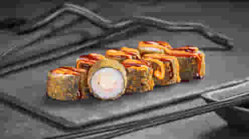 Блюдо Ролл Эби лайт темпура (мини) меню Суши Мастер Ролл Эби лайт темпура (мини) меню Суши Мастер