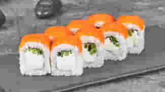 Блюдо Ролл Филадельфия с луком меню Суши Мастер Ролл Филадельфия с луком меню Суши Мастер