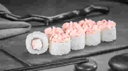 Блюдо Ролл Лава с крабом меню Суши Мастер Ролл Лава с крабом меню Суши Мастер