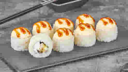 Блюдо Ролл Нежный с угрем запеченный меню Суши Мастер Ролл Нежный с угрем запеченный меню Суши Мастер