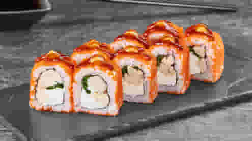 Блюдо Ролл Острый с курицей меню Суши Мастер Ролл Острый с курицей меню Суши Мастер