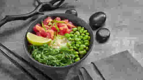 Блюдо Поке с тунцом меню Суши Мастер Поке с тунцом меню Суши Мастер