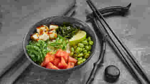 Блюдо Поке вегетарианский меню Суши Мастер Поке вегетарианский меню Суши Мастер