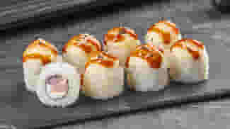 Блюдо Ролл Пылкая креветка запеченный меню Суши Мастер Ролл Пылкая креветка запеченный меню Суши Мастер