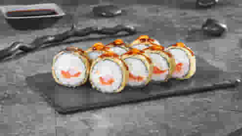 Блюдо Ролл Алиби темпурный меню Суши Мастер Ролл Алиби темпурный меню Суши Мастер