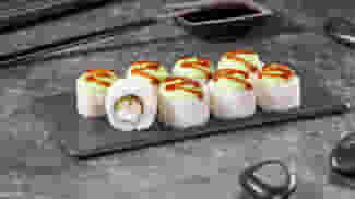 Блюдо Ролл Курочка в саду меню Суши Мастер Ролл Курочка в саду меню Суши Мастер