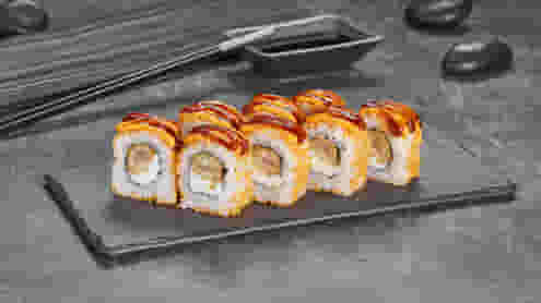 Блюдо Ролл Огненная креветка меню Суши Мастер Ролл Огненная креветка меню Суши Мастер