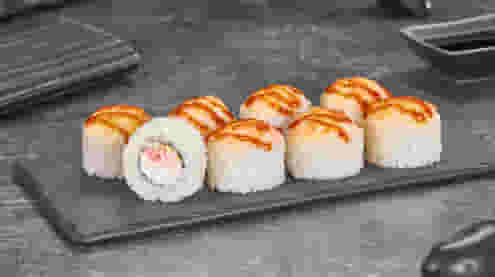 Блюдо Ролл Сумоку запеченный меню Суши Мастер Ролл Сумоку запеченный меню Суши Мастер