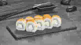 Блюдо Ролл Сырный вулкан меню Суши Мастер Ролл Сырный вулкан меню Суши Мастер