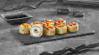 Блюдо Ролл Терияки лайт темпура (мини) меню Суши Мастер Ролл Терияки лайт темпура (мини) меню Суши Мастер