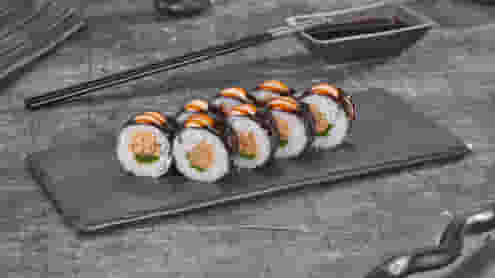 Блюдо Ролл Терияки яки (мини) меню Суши Мастер Ролл Терияки яки (мини) меню Суши Мастер