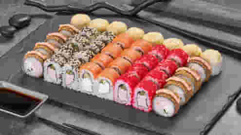 Блюдо Сет Ажиотаж лайт меню Суши Мастер Сет Ажиотаж лайт меню Суши Мастер