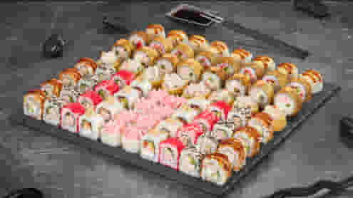 Блюдо Сет Объедение меню Суши Мастер Сет Объедение меню Суши Мастер