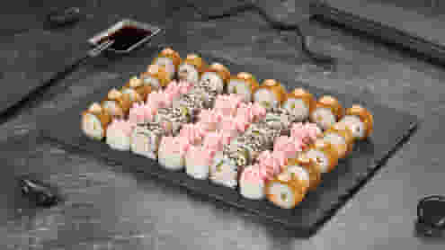 Блюдо Сет Популярный меню Суши Мастер Сет Популярный меню Суши Мастер