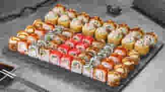 Блюдо Сет Вокруг света меню Суши Мастер Сет Вокруг света меню Суши Мастер