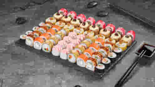 Блюдо Сет Я себя люблю меню Суши Мастер Сет Я себя люблю меню Суши Мастер