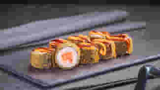 Блюдо Ролл Сяке лайт темпура (мини) меню Суши Мастер Ролл Сяке лайт темпура (мини) меню Суши Мастер