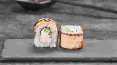 Блюдо Ролл Филадельфия унаги меню Суши Мастер Ролл Филадельфия унаги меню Суши Мастер